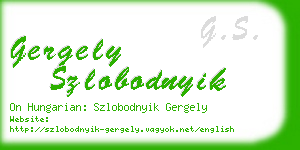 gergely szlobodnyik business card